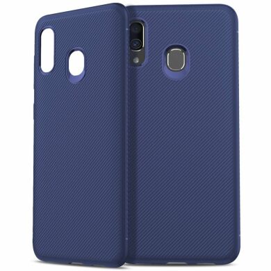 Защитный чехол UniCase Twill Soft для Samsung Galaxy A30 (A305) / A20 (A205) - Blue