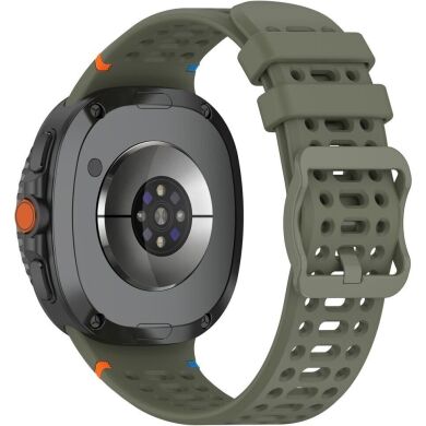 Ремешок Reframe Holes Design для Samsung Galaxy Watch 8 (40/44mm) / 8 Classic - Army Green