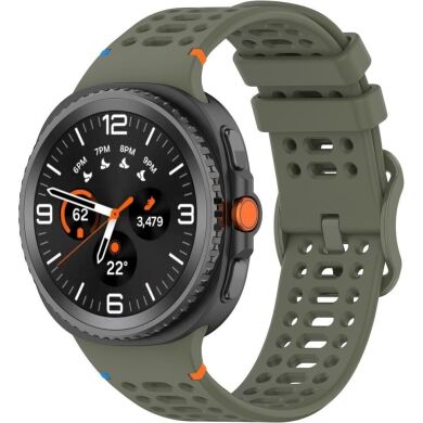 Ремешок Reframe Holes Design для Samsung Galaxy Watch 8 (40/44mm) / 8 Classic - Army Green