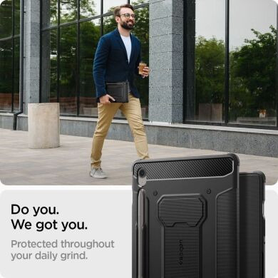 Защитный чехол Spigen (SGP) Rugged Armor Pro для Samsung Galaxy Tab S9 / Tab S9 FE / Tab S10 FE (X710/716/X510/516/X520/526) ACS09380 - Black