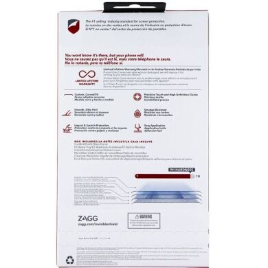 Захисне скло ZAGG InvisibleShield Glass Curve для Samsung Galaxy S9 (G960) 848467074901 - Black