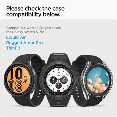 Комплект защитных стекол Spigen (SGP) Screen Protector EZ Fit Glas.tR (FW) для Samsung Galaxy Watch 5 Pro (45mm)