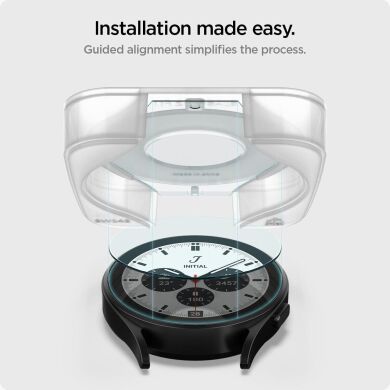 Комплект захисного скла Spigen (SGP) Screen Protector EZ Fit Glas.tR (FW) для Samsung Galaxy Watch 5 Pro (45mm)