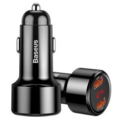 Автомобільний зарядний пристрій Baseus Magic Series Dual QC (45W) CMLC20A-01 - Black