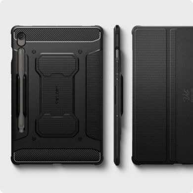 Защитный чехол Spigen (SGP) Rugged Armor Pro для Samsung Galaxy Tab S9 / Tab S9 FE / Tab S10 FE (X710/716/X510/516/X520/526) ACS09380 - Black