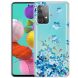 Силиконовый (TPU) чехол Deexe Pretty Glossy для Samsung Galaxy A13 (А135) - Blue Flowers. Фото 1 из 3