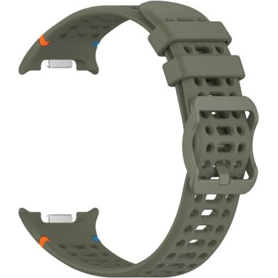 Ремешок Reframe Holes Design для Samsung Galaxy Watch 8 (40/44mm) / 8 Classic - Army Green