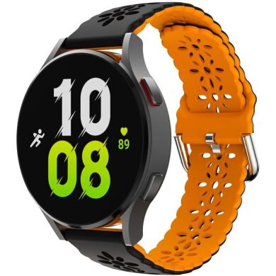 Ремінець Deexe Hollow Blossom для годинників з шириною кріплення 20 мм - Black / Orange