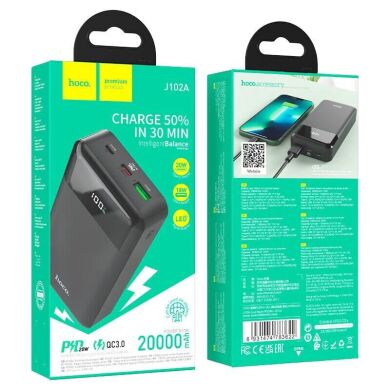 Внешний аккумулятор Hoco J102A Cool figure PD20W+QC3.0 (20000mAh) - Black