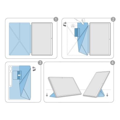Чехол Deexe Origami Case для Samsung Galaxy Tab S8 Ultra (T900/T906) - Dark Blue