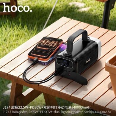 Внешний аккумулятор Hoco J174 Unimpeded 22.5W + PD20W (40000mAh) - Black