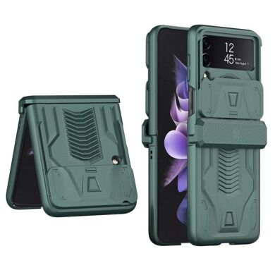 Защитный чехол GKK Hinge Case для Samsung Galaxy Flip 3 - Midnight Green