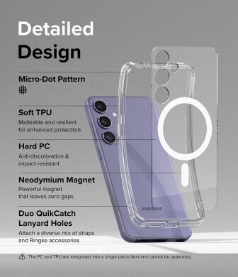 Защитный чехол Ringke Fusion Magnetic для Samsung Galaxy S24 (S921) 8809961782626 - Clear