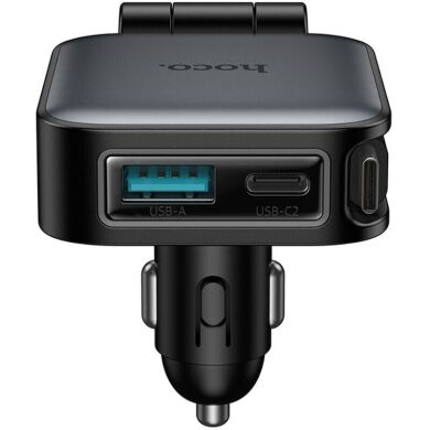 Автомобільний зарядний пристрій Hoco Z67 Triunfar PD60W (USB + Type-C) + кабель Type-C - Black
