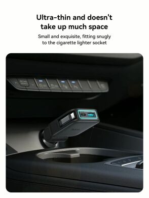 Автомобільний зарядний пристрій Hoco Z67 Triunfar PD60W (USB + Type-C) + кабель Type-C - Black