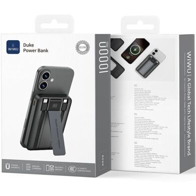 Зовнішній акумулятор WIWU Wi-P061 22.5W + PD20W (10000mAh) + кабель Type-C + Lightning - Black