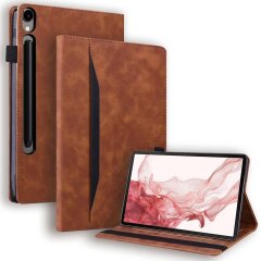 Чехол Deexe Business Style для Samsung Galaxy Tab S10 FE Plus - Brown