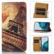 Чохол Deexe Life Style Wallet для Samsung Galaxy A03 (A035) - Eiffel Tower and Maple Leaves