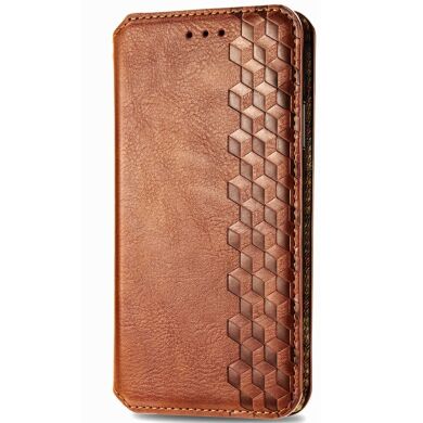 Чохол Deexe Rhombus Wallet для Samsung Galaxy A57 (A576) - Brown