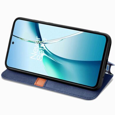 Чехол Deexe Rhombus Wallet для Samsung Galaxy S26 - Blue