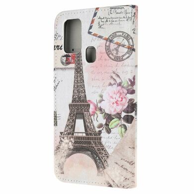 Чехол-книжка Deexe Color Wallet для Samsung Galaxy A21s (A217) - Eiffel Tower