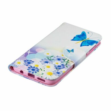 Чехол-книжка Deexe Color Wallet для Samsung Galaxy A30 (A305) / A20 (A205) - Blue Butterflies