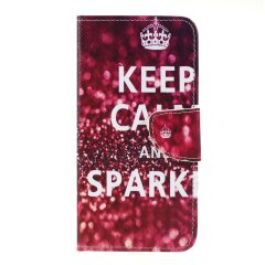 Чохол-книжка Deexe Color Wallet для Samsung Galaxy A50 (A505) - Quote Keep Calm and Sparkle