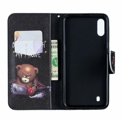Чехол-книжка Deexe Color Wallet для Samsung Galaxy M10 (M105) - Bear And Its Warnings