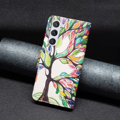 Чехол-книжка Deexe Color Wallet для Samsung Galaxy S24 (S921) / Galaxy S25 (S931) - Life Tree