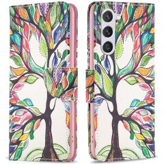 Чехол-книжка Deexe Color Wallet для Samsung Galaxy S24 (S921) / Galaxy S25 (S931) - Life Tree