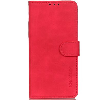 Чехол-книжка KHAZNEH Retro Wallet для Samsung Galaxy S26 FE - Red
