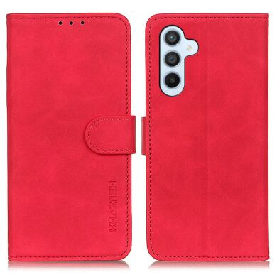 Чехол-книжка KHAZNEH Retro Wallet для Samsung Galaxy S26 FE - Red