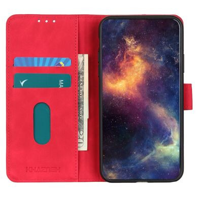 Чехол-книжка KHAZNEH Retro Wallet для Samsung Galaxy S26 FE - Red