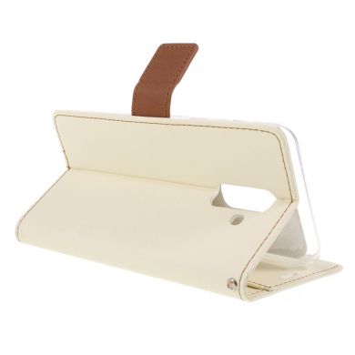 Чохол-книжка ROAR KOREA Cloth Texture для Samsung Galaxy A6+ 2018 (A605), Beige