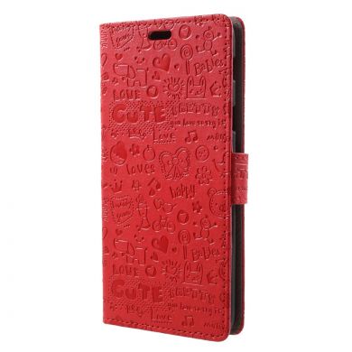 Чехол-книжка UniCase Graffiti Pattern для Samsung Galaxy A6+ 2018 (A605) - Red