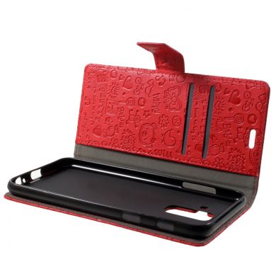 Чехол-книжка UniCase Graffiti Pattern для Samsung Galaxy A6+ 2018 (A605) - Red