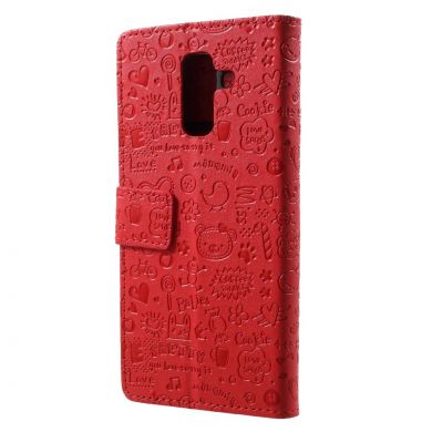 Чехол-книжка UniCase Graffiti Pattern для Samsung Galaxy A6+ 2018 (A605) - Red