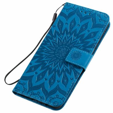 Чехол-книжка UniCase SunFlower Pattern для Samsung Galaxy A20s (A207) - Blue