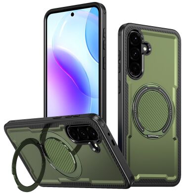 Чохол з кільцем-підставкою Reframe Grip MagSafe для Samsung Galaxy A56 (A566) - Green