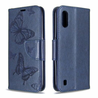 Чохол UniCase Butterfly Pattern для Samsung Galaxy A01 (A015) - Dark Blue