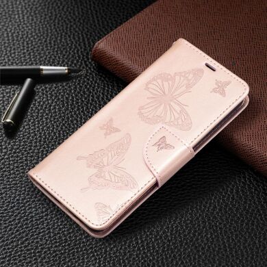 Чехол UniCase Butterfly Pattern для Samsung Galaxy S21 FE (G990) - Rose Gold