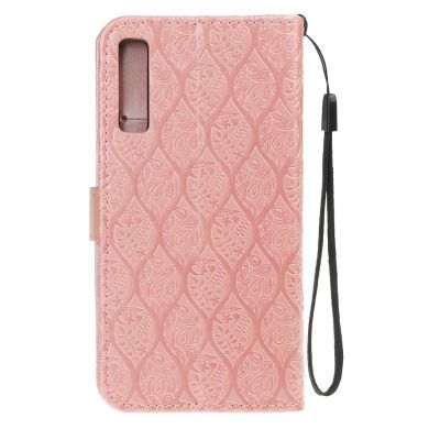 Чехол UniCase Leaf Wallet для Samsung Galaxy A7 2018 (A750) - Rose Gold
