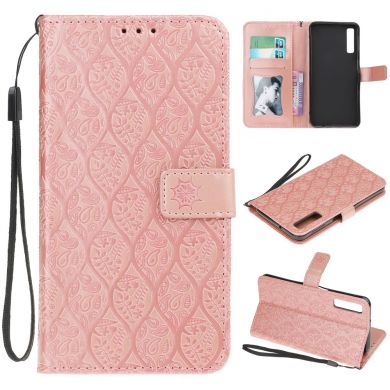 Чехол UniCase Leaf Wallet для Samsung Galaxy A7 2018 (A750) - Rose Gold