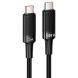 Кабель Hoco U153 Type-C to Type-C (100W, 1.2m) - Black. Фото 6 из 9