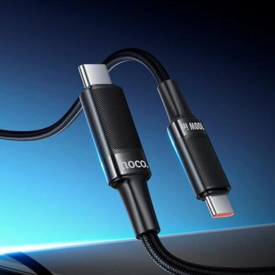 Кабель Hoco U153 Type-C to Type-C (100W, 1.2m) - Black
