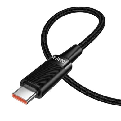 Кабель Hoco U153 Type-C to Type-C (100W, 1.2m) - Black