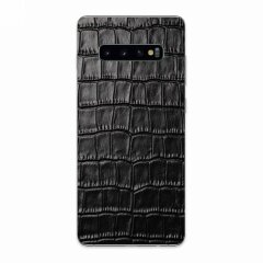 Шкіряна наклейка Glueskin для Samsung Galaxy S10 Plus (G975) - Black Croco