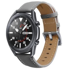 Кожаный ремешок Deexe Genuine Leather для часов с шириной крепления 22мм - Grey