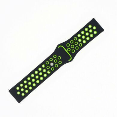 Ремешок Deexe Dot Color для Samsung Watch Active / Active 2 40mm / Active 2 44mm - Black / Green