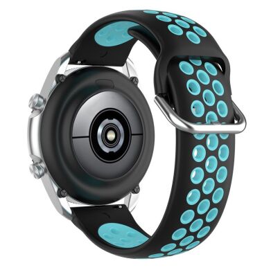 Ремінець Deexe Dual Color для Samsung Galaxy Watch 3 (45mm) - Black / Blue